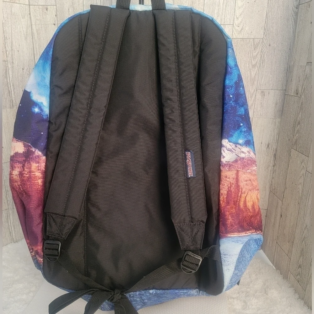 Jansport Kids Backpack - Blue, Purple, Red Landscape Print